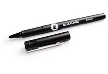 One marker with its tip removed and placed by the side of the marker.