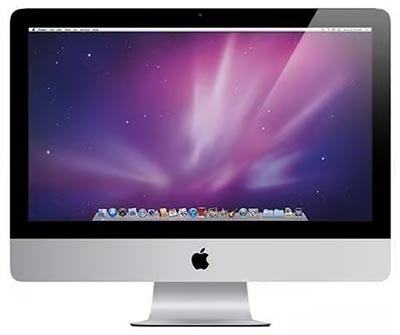 A product photo of an old iMac.