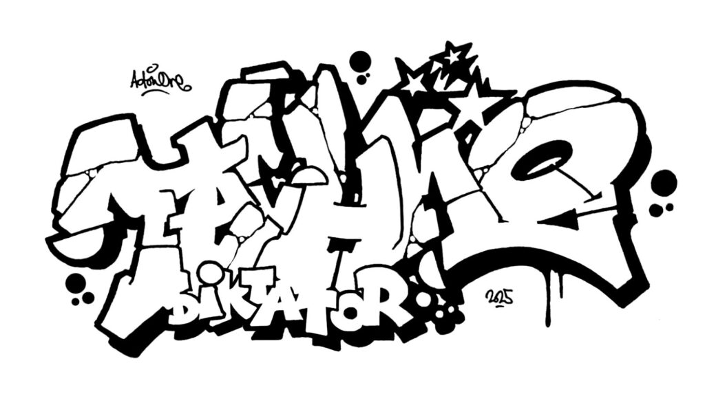 Technodiktator, sketch/outlines.