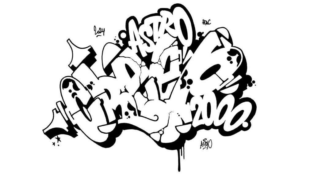 Astro-Creep 2000, sketch/outline.