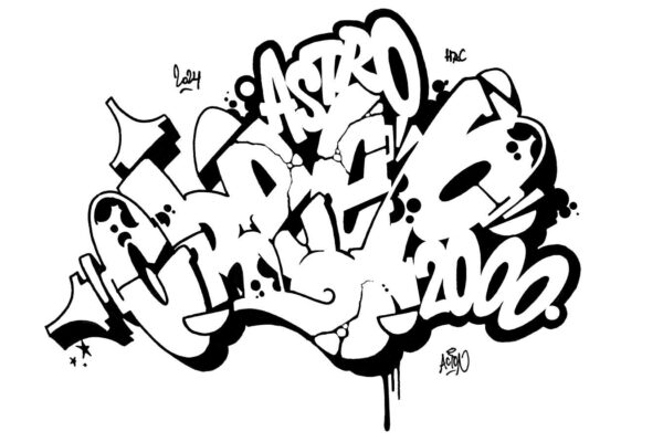 Astro Creep 2000, sketch/outline.