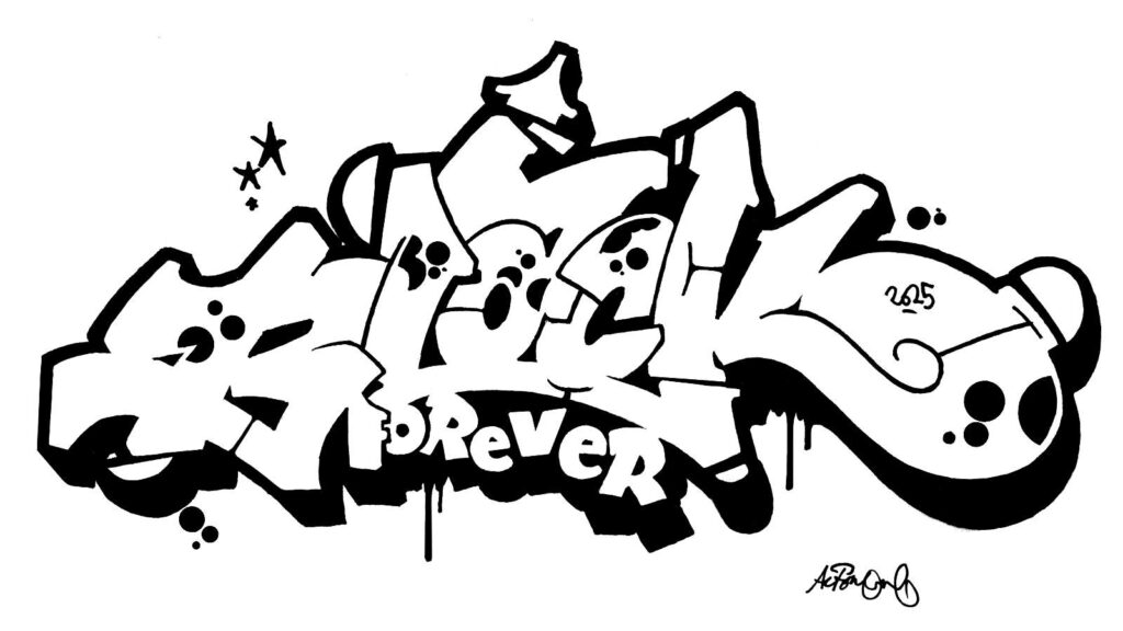 Black Forever, sketch/outline.