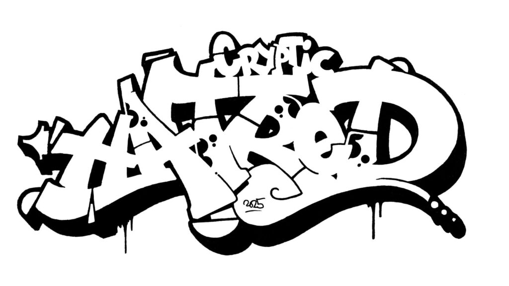 Cryptic Hatred, sketch/outline.