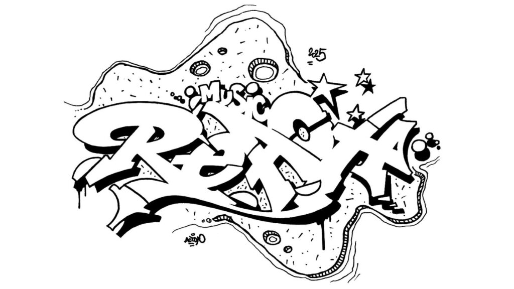 Music Reach, outline/sketch.