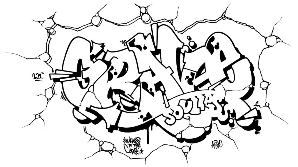 Grave, sketch/outline.