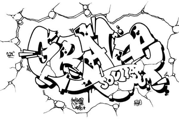 Grave, sketch/outlines.