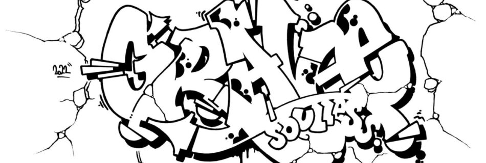 Grave, sketch/outlines.