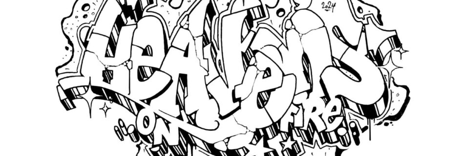 Heavens On Fire, sketch/outlines.