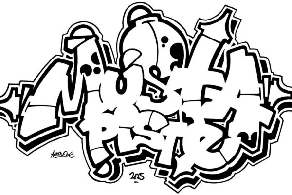 Musta Piste, sketch/outlines.