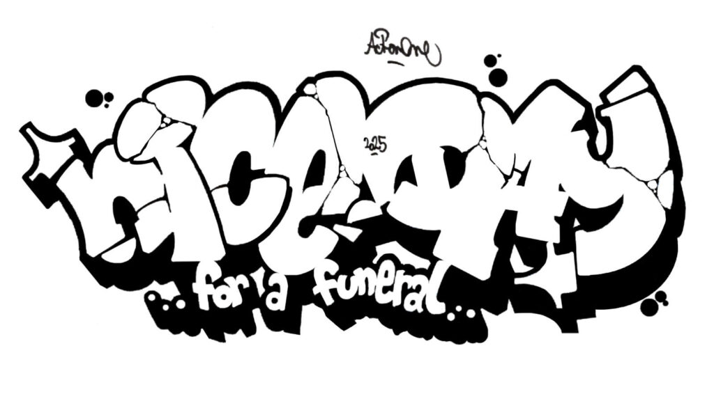 Nice Day for a Funeral, sketch/outline.