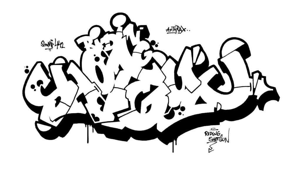 Riding Shotgun, sketch/outline.