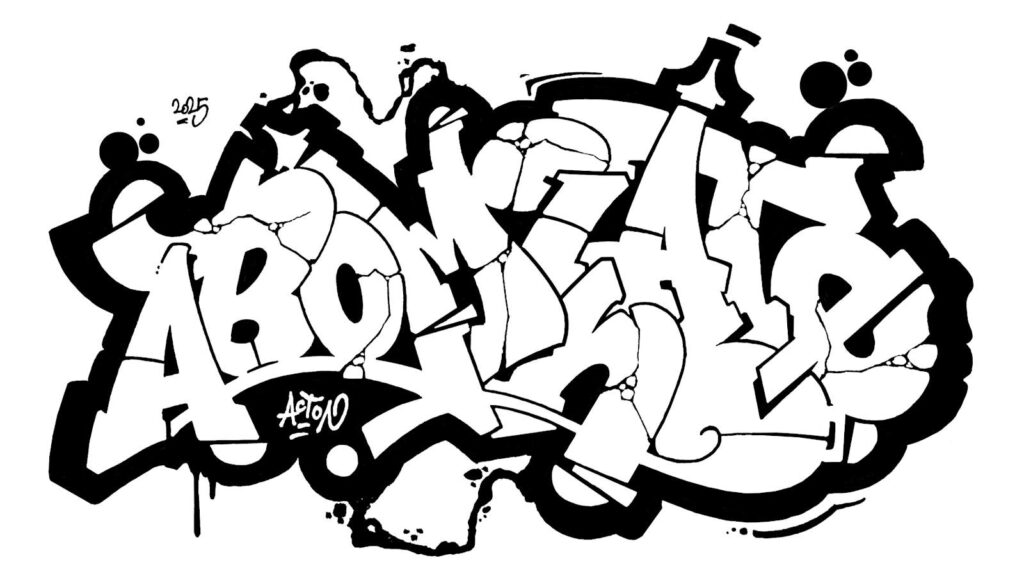 Abominate, sketch/outline.