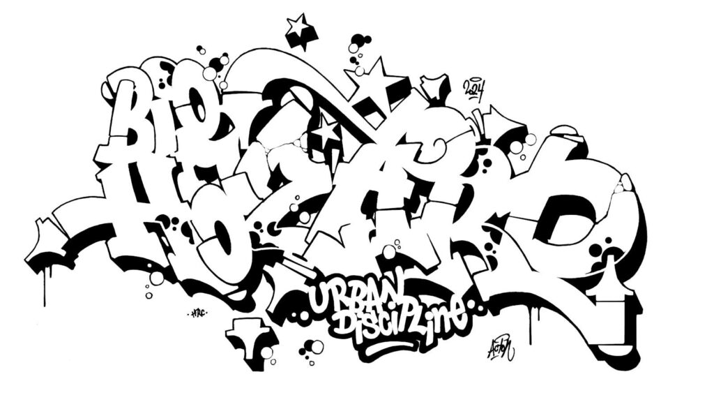 Biohazard, sketch/outline.
