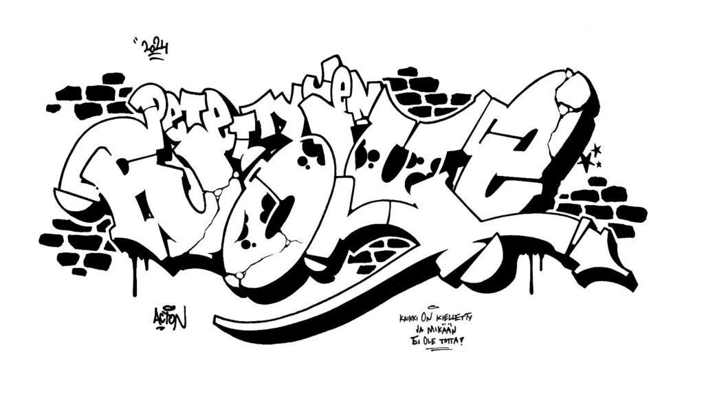 Petettyjen Puolue, sketch/outline.