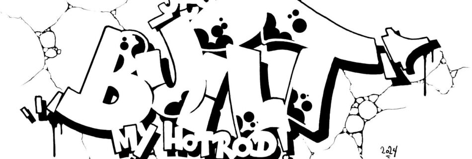 Jesus Built My Hotrod, sketch/outline.