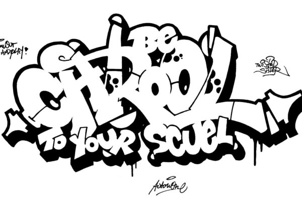 Be Chrool to Your Scuel, sketch/outline.